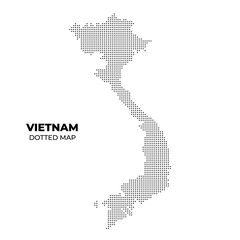 map of Vietnam with dotted style