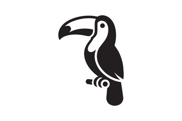 simple toucan bird fly illustration logo symbol icon