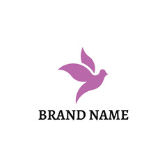 Fototapeta premium Minimalist Dove or pigeon Logo Concept