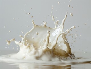 Bright Bleach Splash on White Background