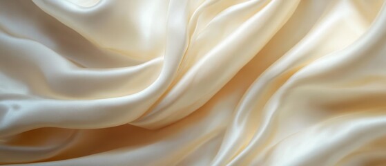 Obraz premium Creamy satin fabric with smooth, flowing texture.