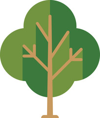 Tree icon. Flat park plant. Nature symbol