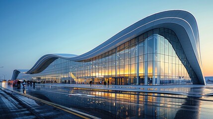 Obraz premium roof of the building is made from white concrete