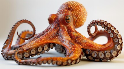 Obraz premium An octopus wearing a hat, great for illustrations or designs needing cephalopod characters