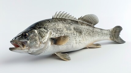 Obraz premium Fish ruff isolated on white background (Gymnocephalus cernuus)