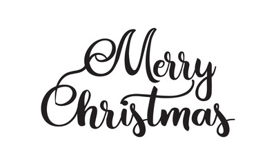Merry Christmas vintage calligraphy vector text  holiday celebration greeting card design. Horizontal red banner and poster with lettering. Typography design element. EPS 10/AI. Vector illustration. 