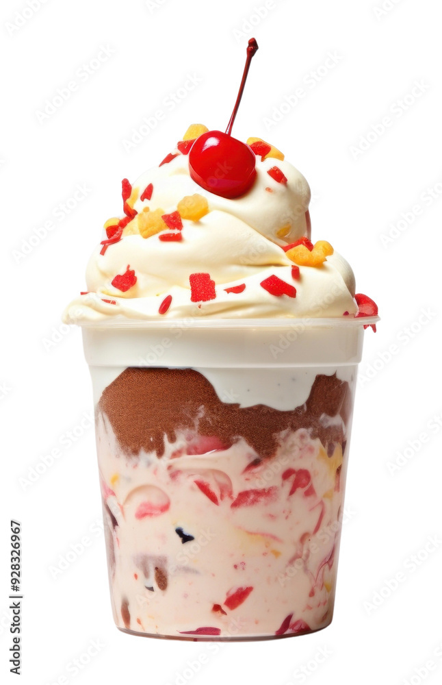 Sticker png dessert sundae cream food.