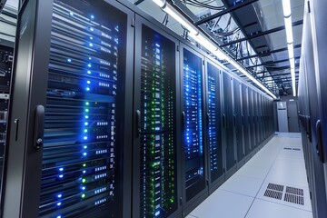 A room with high performance computers running processes