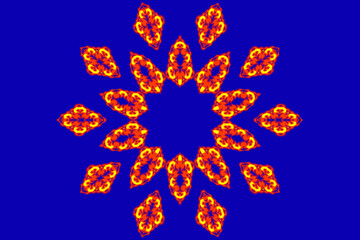 christmas snowflake on black background