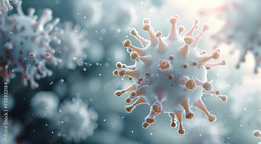 Poster many small germs. generative ai.