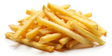 French Fries - Potato Fry Isolated on White Background