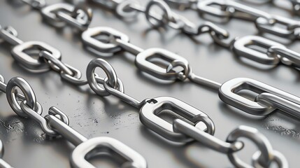 Detailed 3D render of industrial clips and hooks