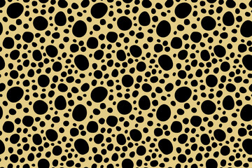 Small dash pattern. Seamless minimal dash pattern, small elements on yellow background.