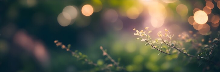 Meadow flowers with blurry background, bokeh effect