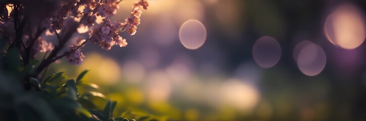 Meadow flowers with blurry background, bokeh effect