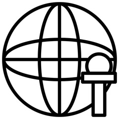 news journal outline icon