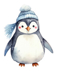 Naklejka premium PNG Penguin animal bird white background.