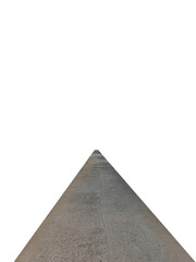 straight road isolated white background, transparent background