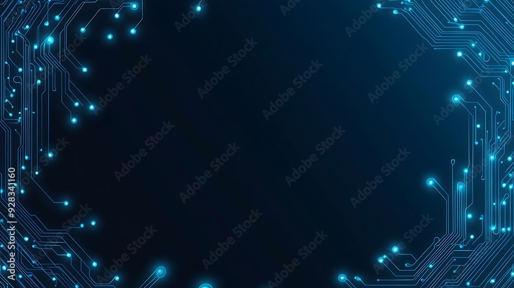 Poster background with computer circuits