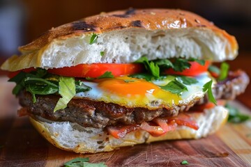 Breakfast sandwich with Vietnamese flavor