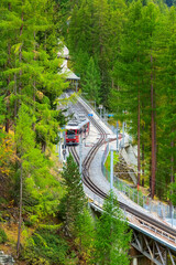 Zermatt, Switzerland. Gornergrat train