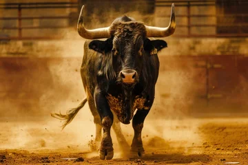 Fotobehang Bull fighting in Spain © LimeSky