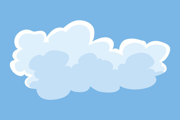 Cloud icon. Abstract white cloudscape icon symbol. Shapes in flat style. cloudy design element
