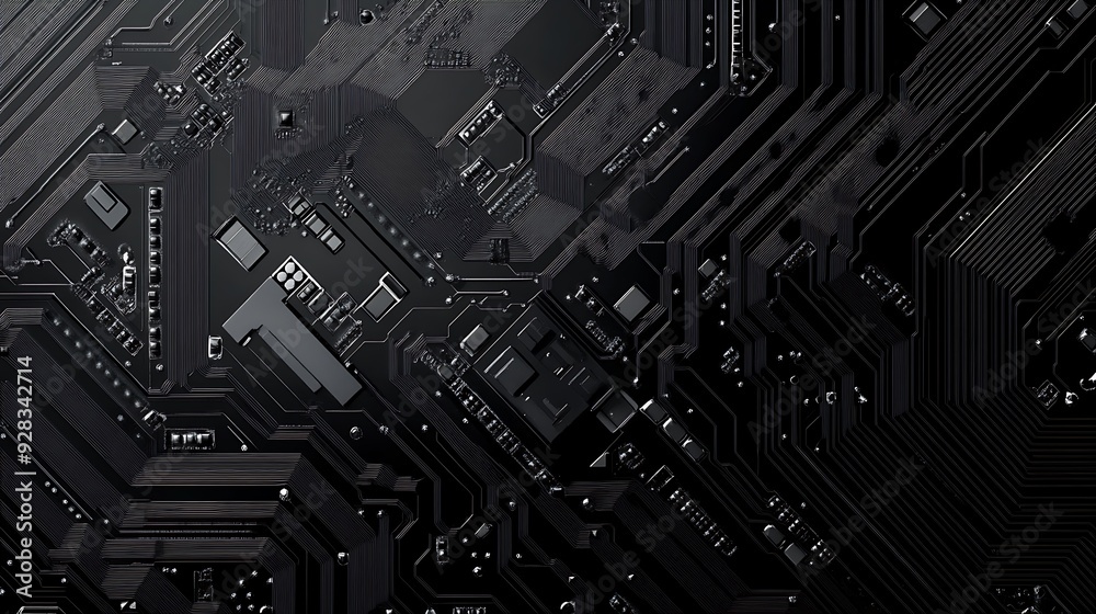 Poster background with computer circuits