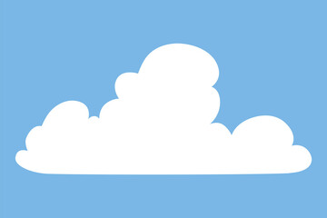 Cloud icon. Abstract white cloudscape icon symbol. Shapes in flat style. cloudy design element