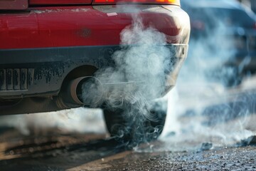 Car exhaust fumes due to engine malfunction