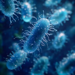 Fototapeta premium medical illustration of monkeypox virus structure