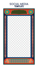 Layout frame decorative template design for social media