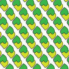  Stylish vector pattern featuring seamless vertical double hearts in grey and yellow. Perfect for backgrounds, textiles, and modern designs.