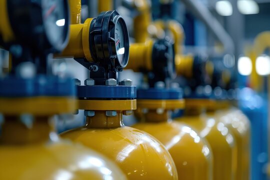 Chlorine gas cylinder cap protects regulator in water treatment plant