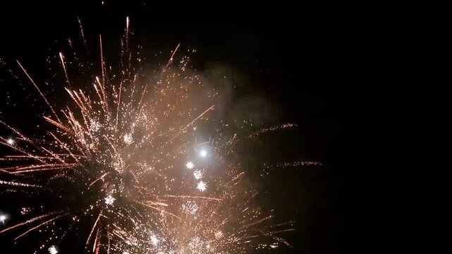 fireworks  exploding celebration in black background holidays 1st year day 