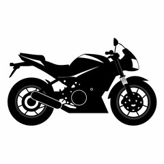 Obraz premium Motorcycle Black silhouette