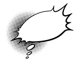 Comics book speech bubble. Speech balloon or cartoon design elements isolated on white background. illustration