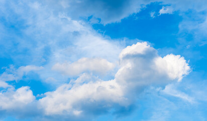 blue beautiful cloudscape for background and design. Cloudy sky landscape pattern for illustration nature and atmosphere