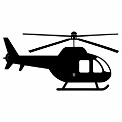Helicopter Black silhouette