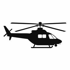 Helicopter Black silhouette