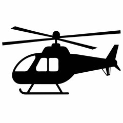 Helicopter Black silhouette