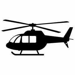 Helicopter Black silhouette