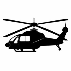 Helicopter Black silhouette