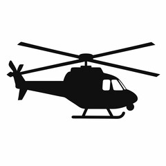 Helicopter Black silhouette