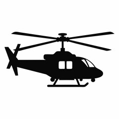 Helicopter Black silhouette