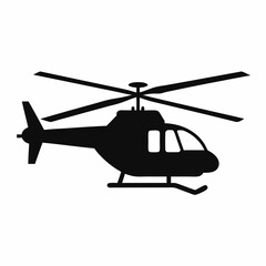 Helicopter Black silhouette
