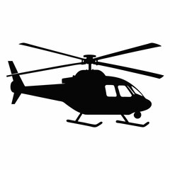 Helicopter Black silhouette
