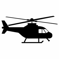 Helicopter Black silhouette