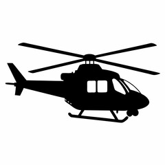Helicopter Black silhouette