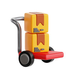 Delivery Cart 3D Icon object